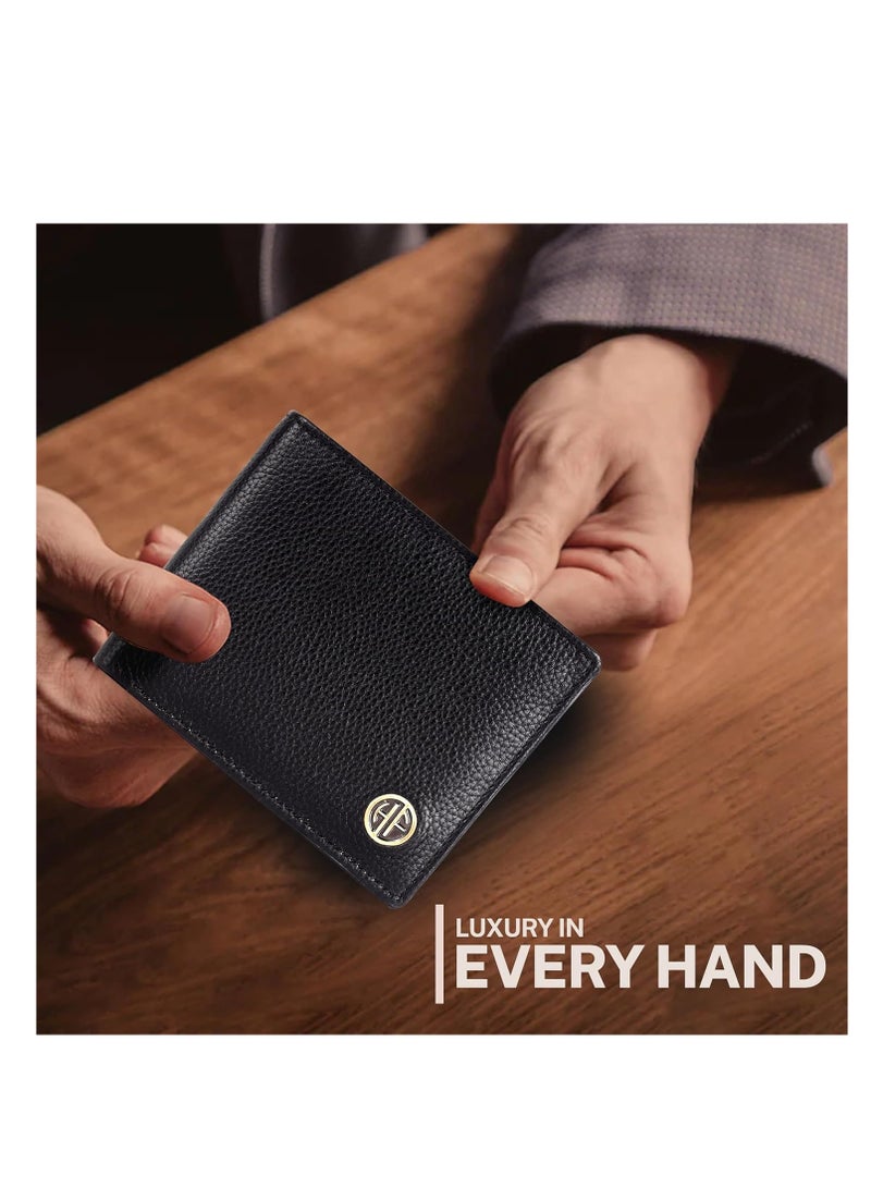 HAMMONDS FLYCATCHER RFID Protected Bi-Fold Wallet for Men Leather Original, Mens Wallet, Leather Wallets for Men, Classic Purse with 4 Card Slots, Coin Pocket, Gift for Mens - Black - Image 2