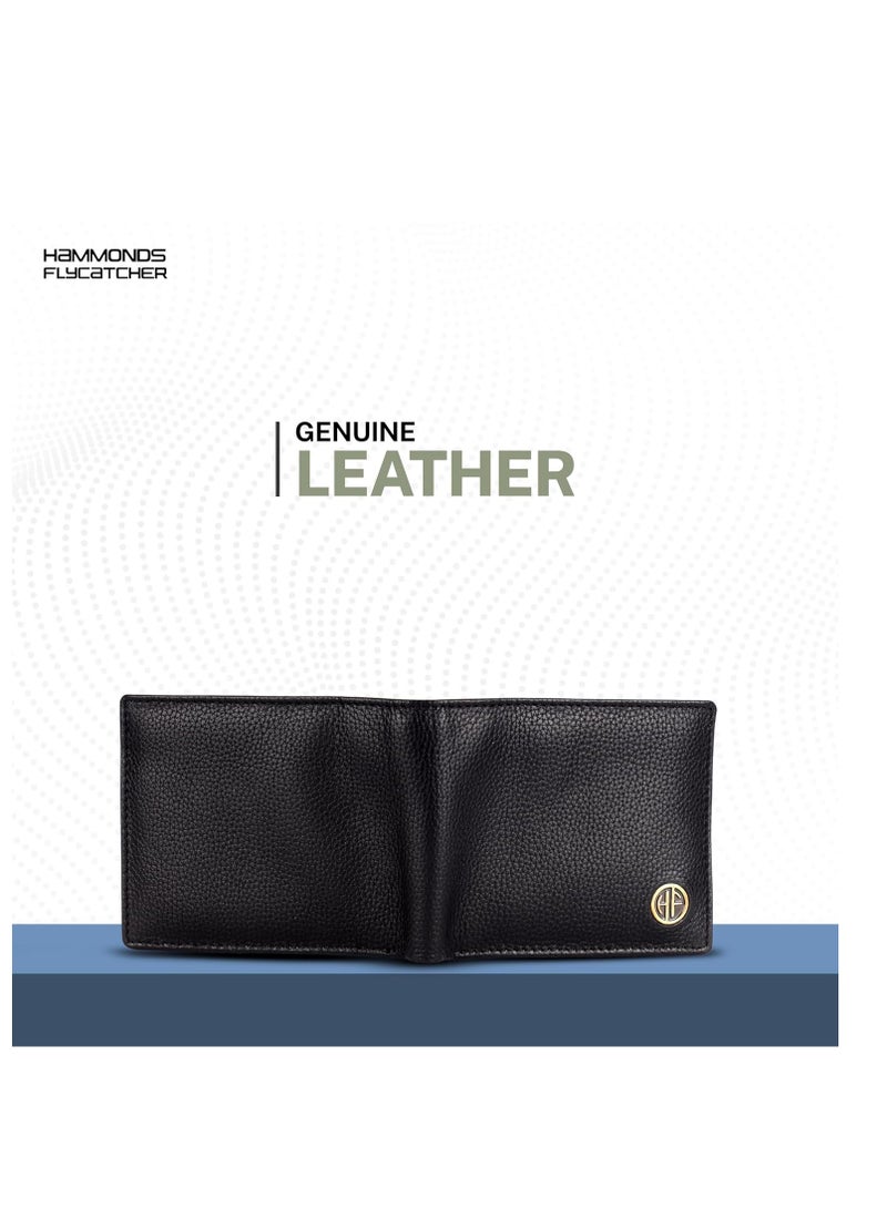 HAMMONDS FLYCATCHER RFID Protected Bi-Fold Wallet for Men Leather Original, Mens Wallet, Leather Wallets for Men, Classic Purse with 4 Card Slots, Coin Pocket, Gift for Mens - Black - Image 3
