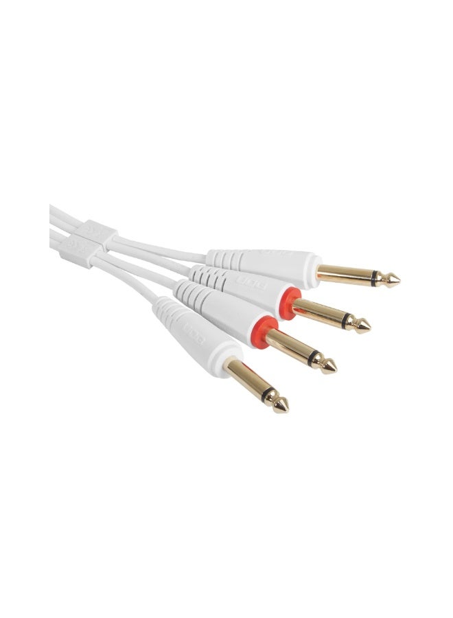 UDG Ultimate Audio Cable Set 1/4" Jack-1/4" Jack, White, Straight,1.5 m - Image 2