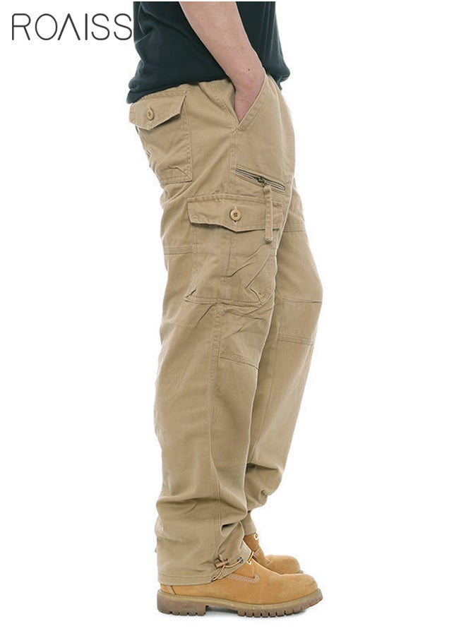 roaiss - Casual Work Pants for Men's Daily Commuting Wear Resistant Multi Pocket Straight Leg Pants - Image 1