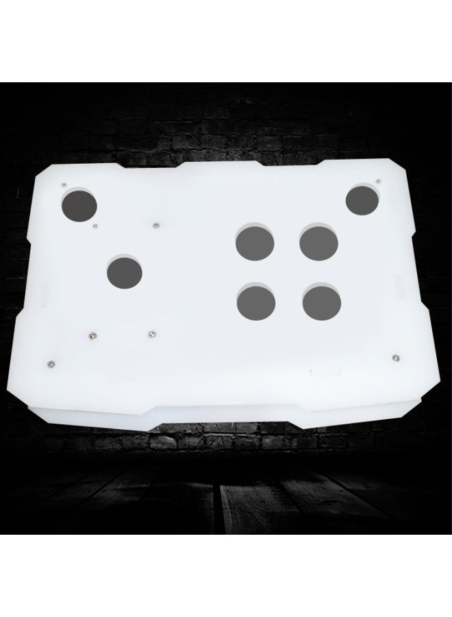 Transparent Rocker Shell Rocker Outer Frame Rocker Shell Arcade Frame Rocker DIY Accessories King Of Fighters Arcade-Product Color:White Acrylic Frame With Field Keys  - Image 1