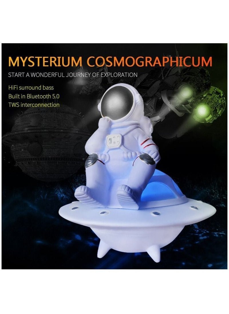 Generic - UFO Astronaut Luminescent Speaker - Creative Birthday Gift, Decorative Wireless Audio Speaker, Practical - Image 1