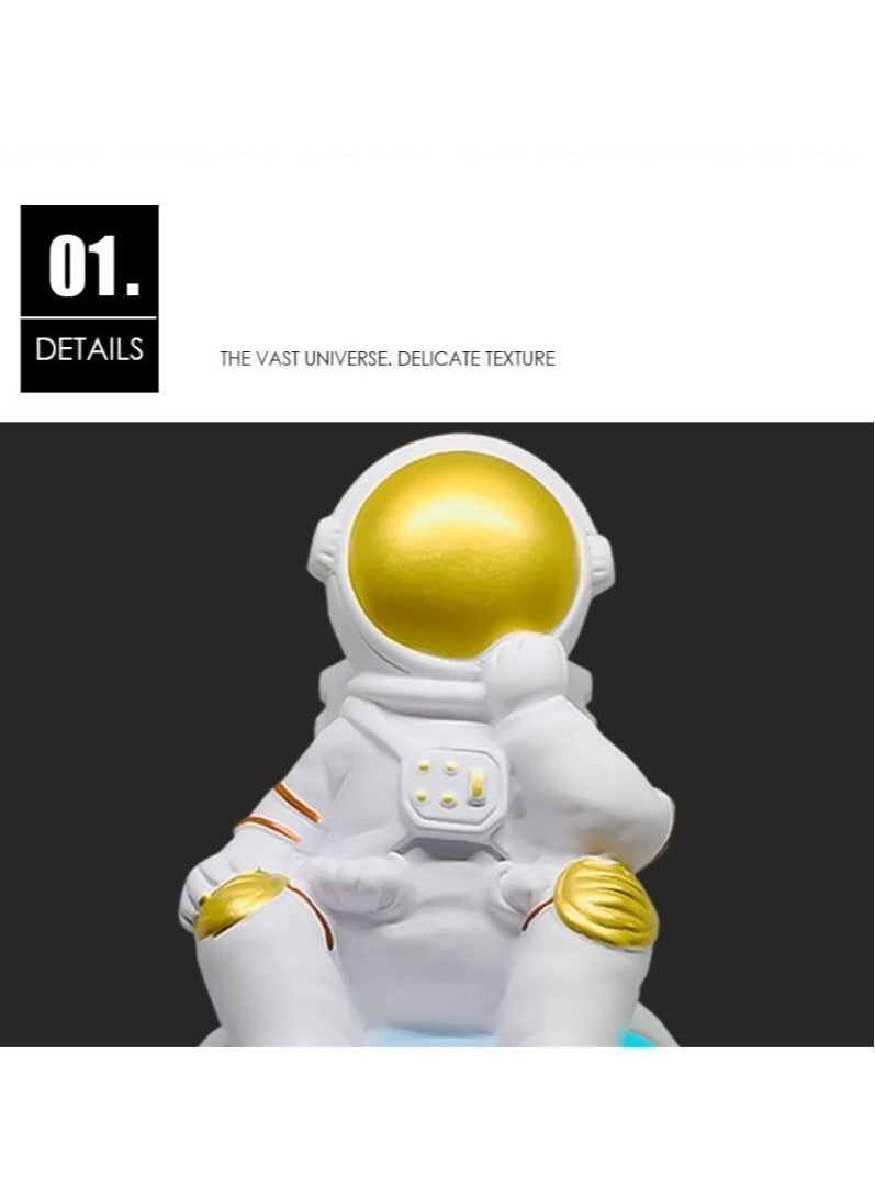 Generic - UFO Astronaut Luminescent Speaker - Creative Birthday Gift, Decorative Wireless Audio Speaker, Practical - Image 1