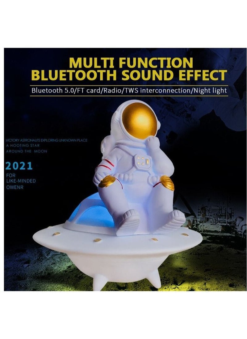 Generic - UFO Astronaut Luminescent Speaker - Creative Birthday Gift, Decorative Wireless Audio Speaker, Practical - Image 1