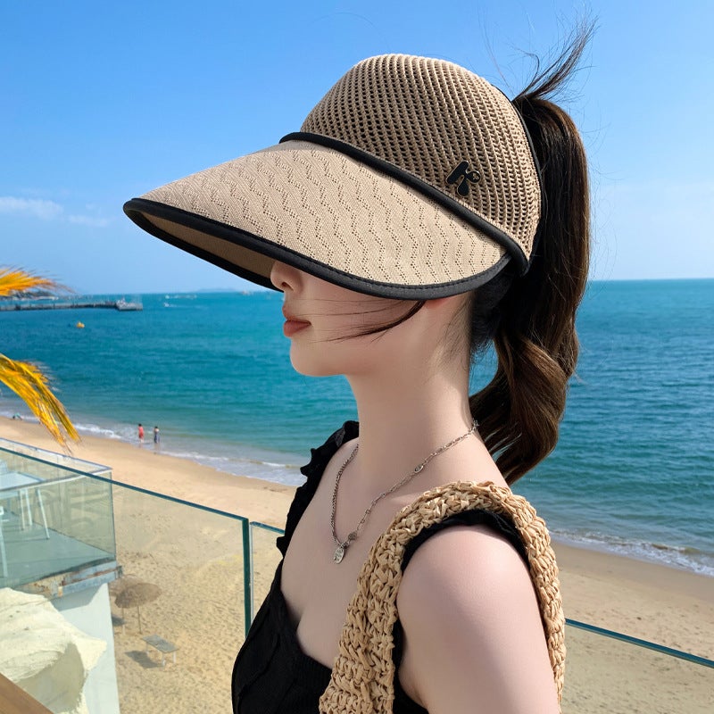 Women's Knitted Mesh Breathable Sun Hat - Image 2