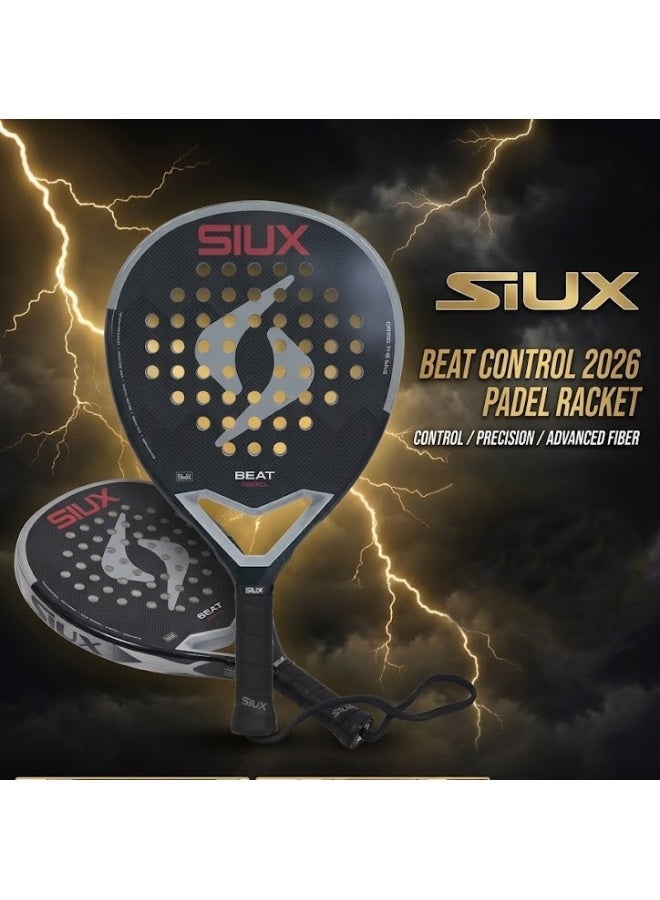 SIUX مضرب بادل Siux Beat Control 2026 - مضرب تحكم للمبتدئين بنواة EVA، مصنوع من الألياف الزجاجية، شكل دائري لسهولة الاستخدام والدقة - Image 1