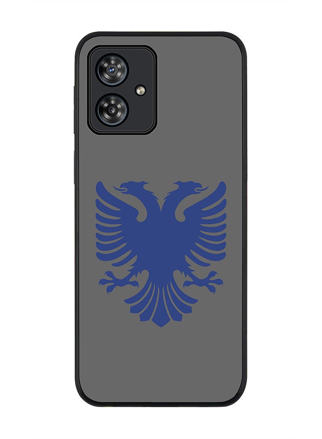 Stylizedd Rugged Black edge case for Motorola Moto G54 / Motorola Moto G54 Power / Motorola Moto G64 5G, Slim fit Flexible Anti Drop Thin Cover - Albanian Eagle - Image 1