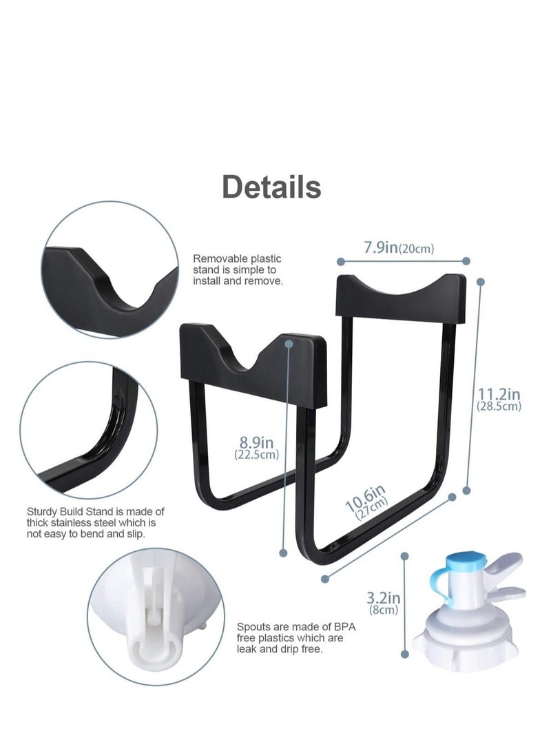 Water Dispenser Stand, Portable Stainless Steel Water Jug Stand Water Cooler Stand Water Bottle Stand Rack, Does not include Water Spouts Dispenser Valves  - Image 2