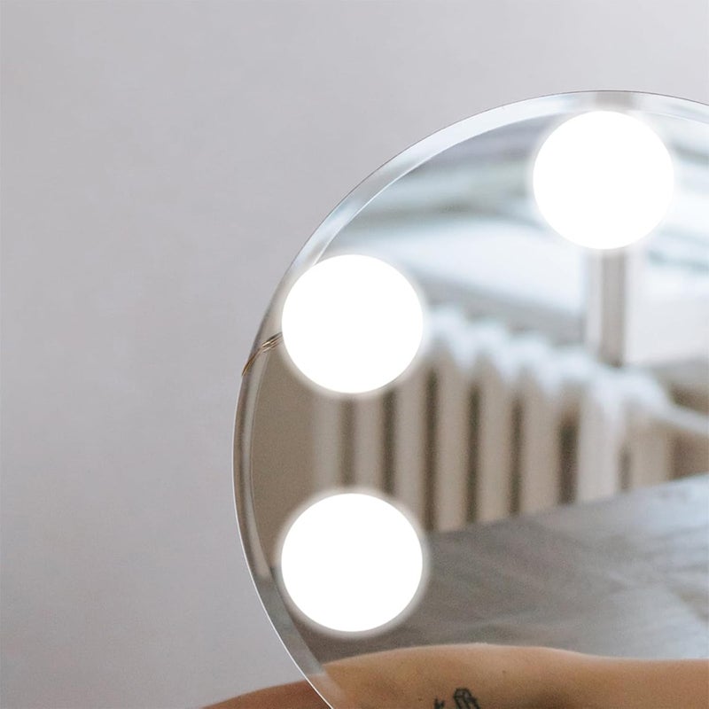 Toddmomy LED Mirror Lights with 12 Rotatable Dimmable Bulbs, Three-Color Temperature USB-Powered Makeup String Lights for Dressing Table and Bathroom Random Color - Image 4