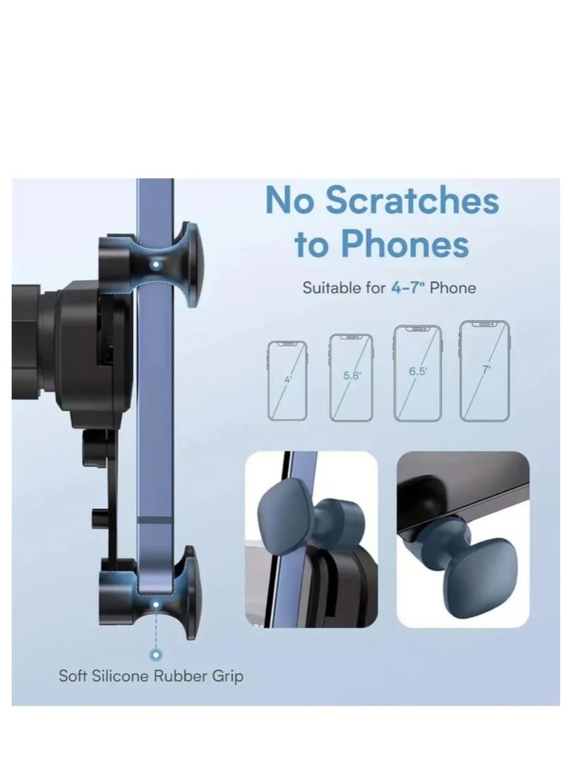 Excefore Cell Phone Holder for car, Fit for iPhone Android and All Smartphones, Cell Phone Stand for Car Use, Universal Anti-Shake Support, Fixed Air Outlet, Dashboard Phone Mount, Black - Image 3