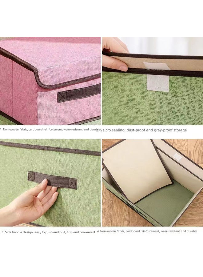 Fabric Folding Storage Box Clothes Storage Box With Lid Wardrobe Storage Dustproof Storage Box Toy Storage Box Clothes - Image 4