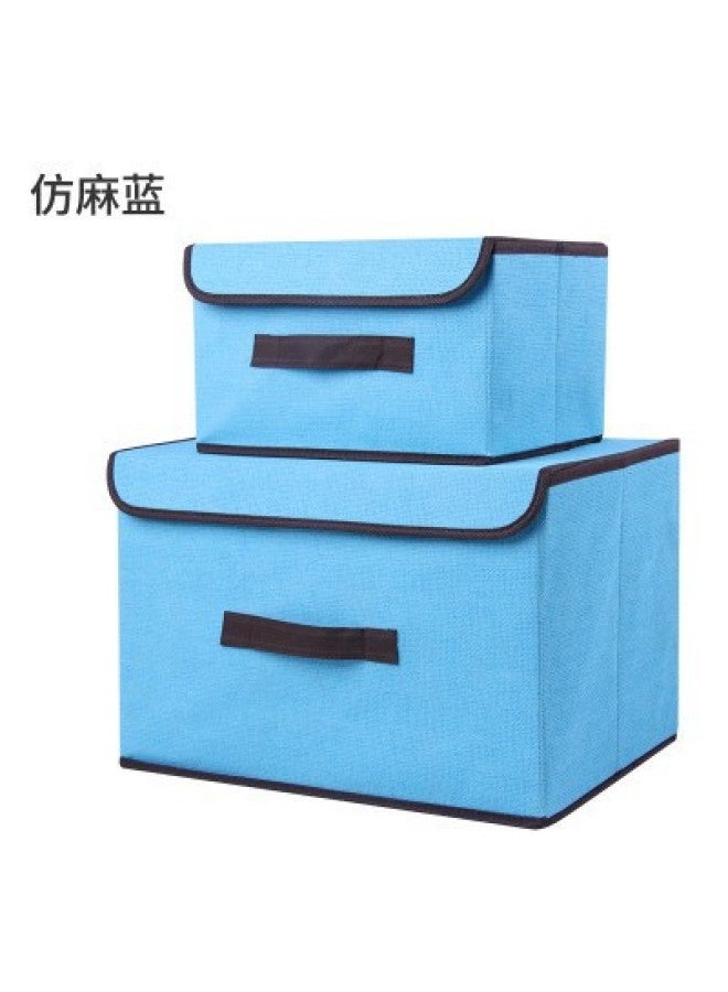 Fabric Folding Storage Box Clothes Storage Box With Lid Wardrobe Storage Dustproof Storage Box Toy Storage Box Clothes - Image 1