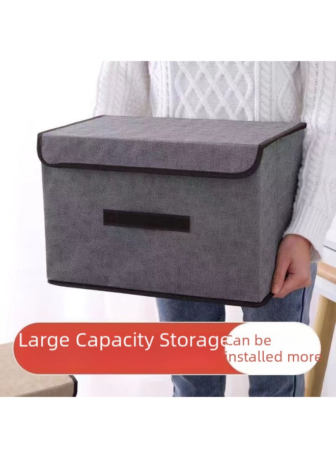 Fabric Folding Storage Box Clothes Storage Box With Lid Wardrobe Storage Dustproof Storage Box Toy Storage Box Clothes - Image 3