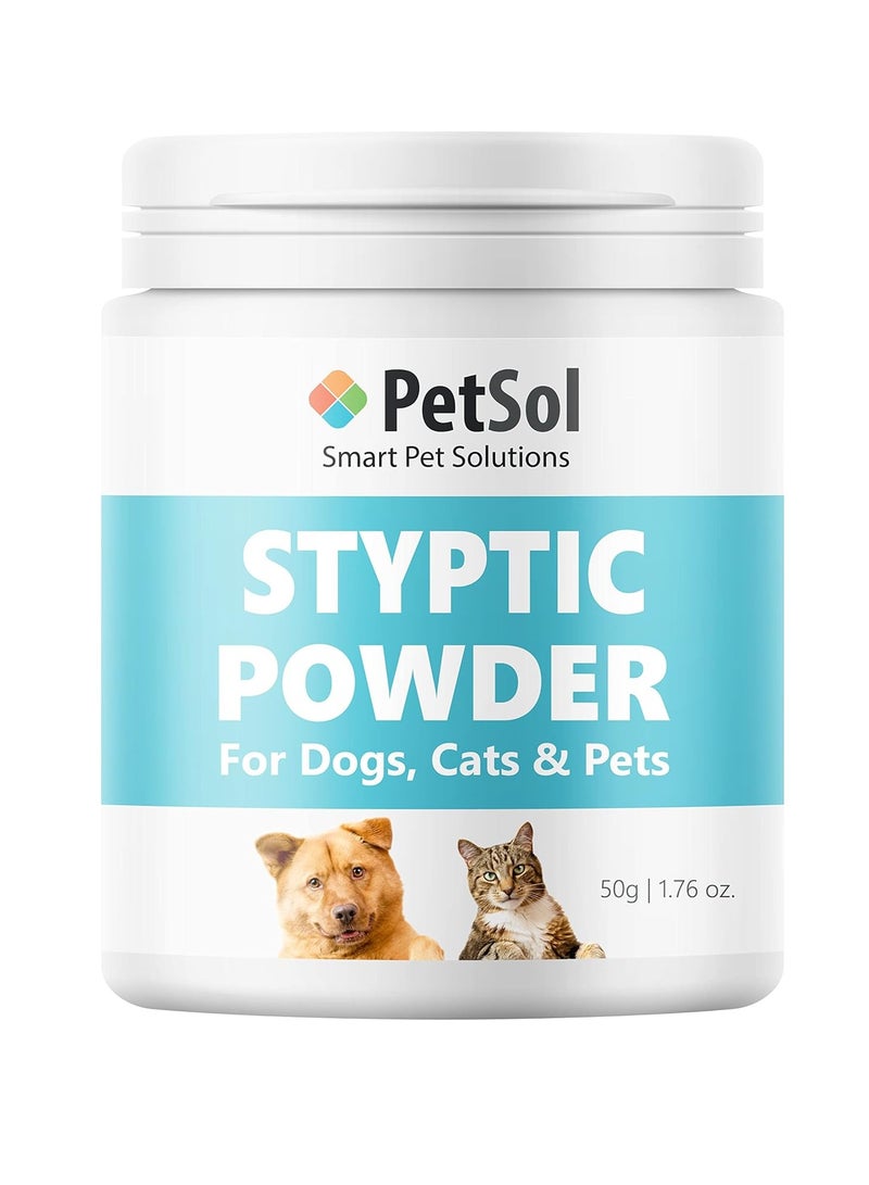 PET Styptic Powder For Pets Large 50g Tub Stops Bleeding Fast in Dogs Cats Birds Rabbits and Pets Safe Treatment for Cuts Nail Clipper Nicks and Grooming First Aid - Image 2