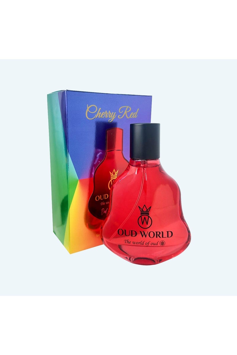 OUD WORLD Vibe Collection Cherry Red Luxury Niche Perfume | Long-Lasting Fruity Floral & Woody Fragrance | Unisex Scent with Premium Notes | Arabian Oud Inspired Elegance Perfume 50ml - Image 1