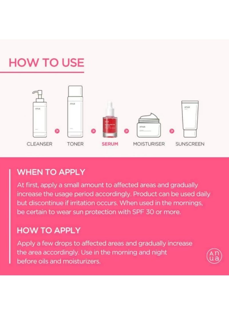 Anua - Hyperpigmentation Correction Serum: 10% Niacinamide + 4% Tranexamic Acid for Acne Scars, Post-Acne Marks, and Even Skin Tone - Image 1