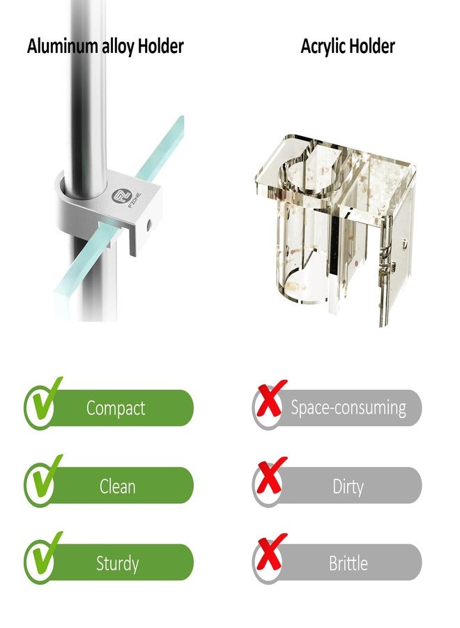 FZONE Mini Aquarium Fixing Clamp, Aluminum Alloy Holder for Rimless Aquariums Fasten Water Pipes with Anti-Overflow Card Slot for Fish Tank Inlet and Outlet Pipes - Image 4