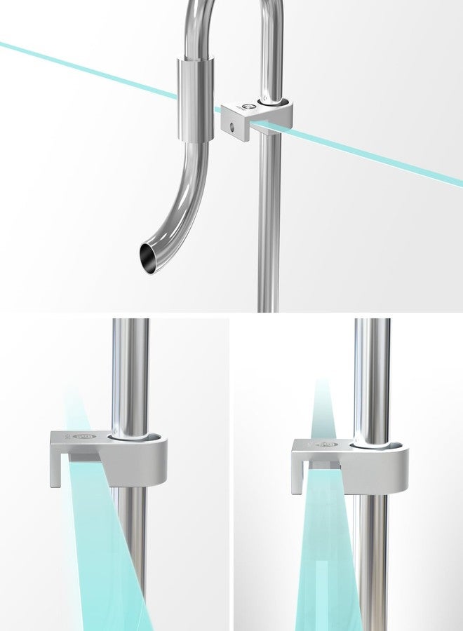 FZONE Mini Aquarium Fixing Clamp, Aluminum Alloy Holder for Rimless Aquariums Fasten Water Pipes with Anti-Overflow Card Slot for Fish Tank Inlet and Outlet Pipes - Image 5