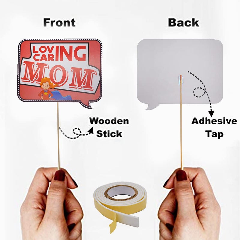 Syga paper; hard wood Party Props, Multicolour, 17 pieces - Image 3