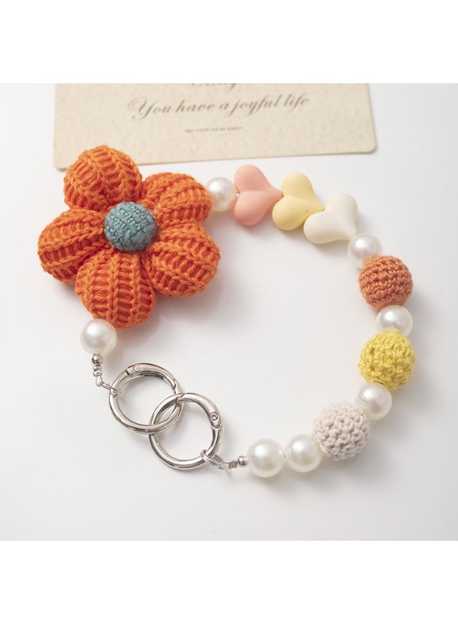 NIBEMINENT Phone Charm/ Chain Strap for Women Girls, Knitted Cell Phone Case Lanyard Wrist Strap - Image 1