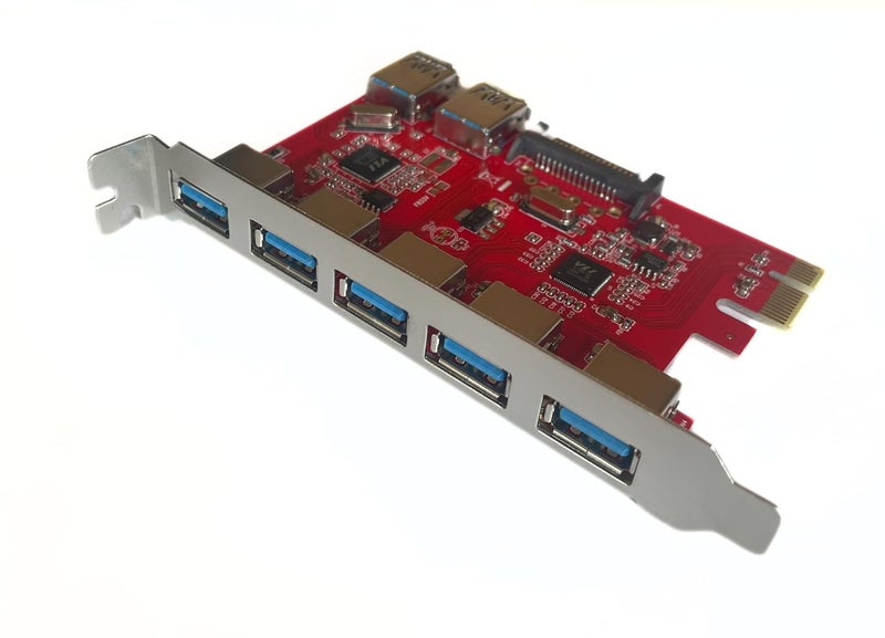 PCI Express Card 7 Port USB 3.0 with 15 Pin Sata Power Connector up to 5 Gbps Speed PCIe Card - Image 5