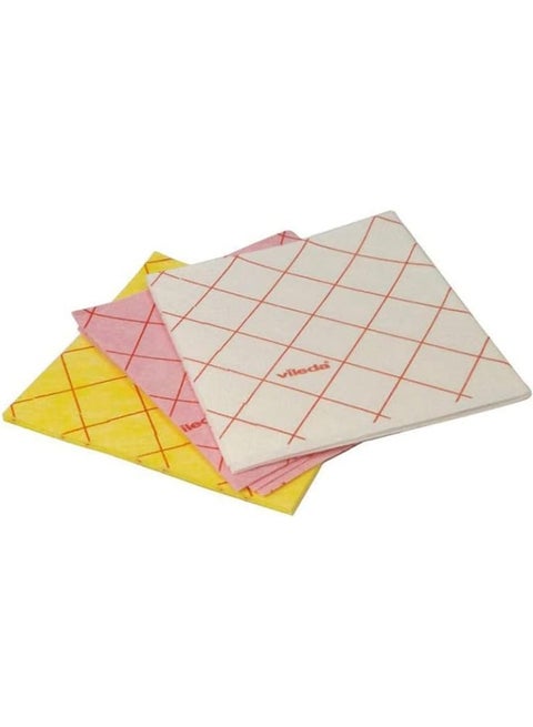 All-Purpose Cloth 4+2Pcs, Powerful Cleaning, Water-Absorbent, Durable - Yellow (6 Pcs Per Pack)