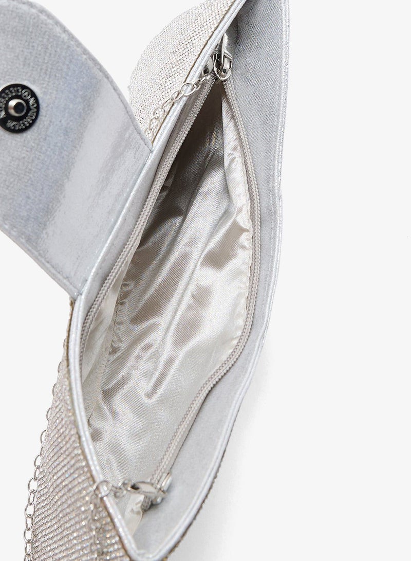 Ginger Diamante Bow Clutch Bag - Image 5