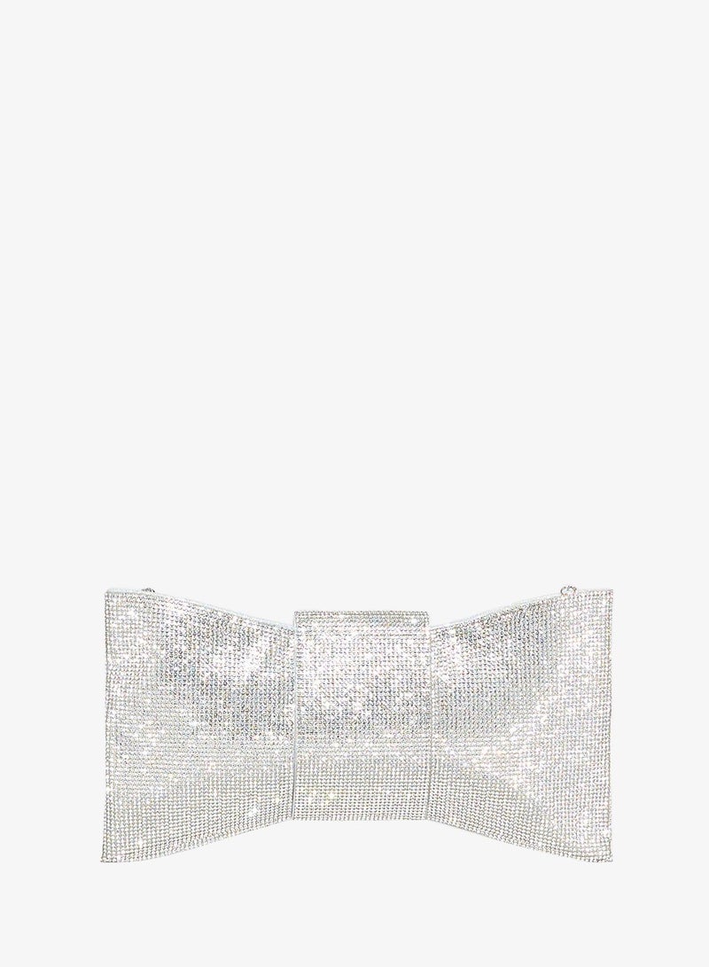 Ginger Diamante Bow Clutch Bag - Image 2