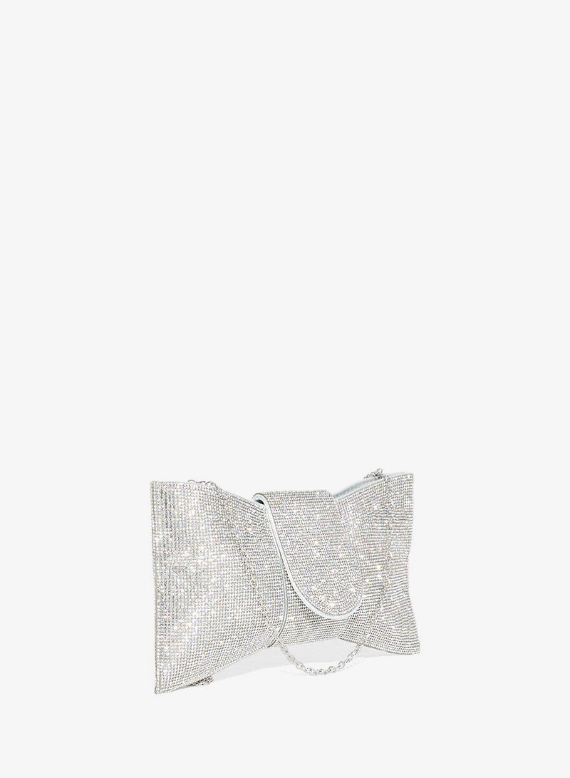 Ginger Diamante Bow Clutch Bag - Image 3