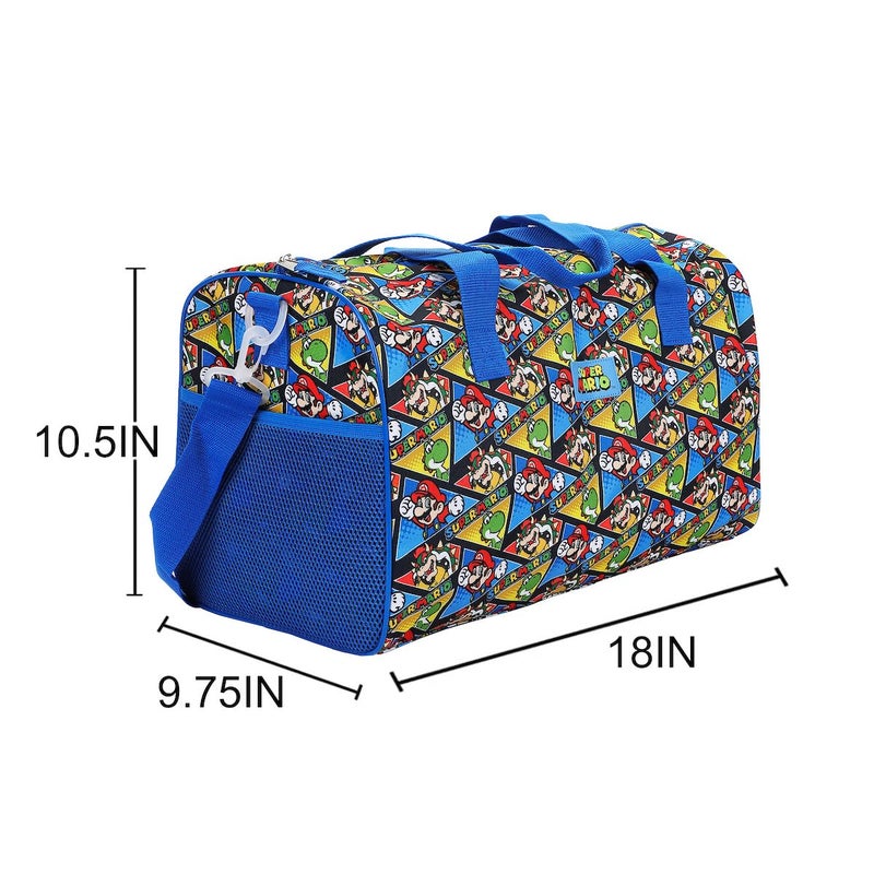 Bioworld Super Mario Bros Group Shot & All-Over Character Print 14" Pilot Case Set - Image 3