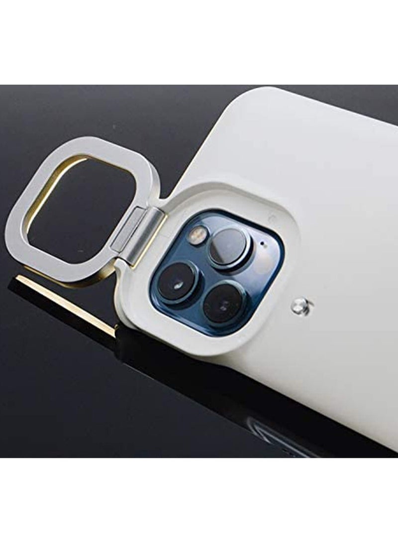 SYOSI Compatible with iPhone12/iPhone12 Pro Case, with Built in Selfie Ring Light, Light Up Case Compatible with iPhone 12 / iPhone 12 Pro - Selfie Illuminate for Women [3 Lighting Modes] - White - Image 2