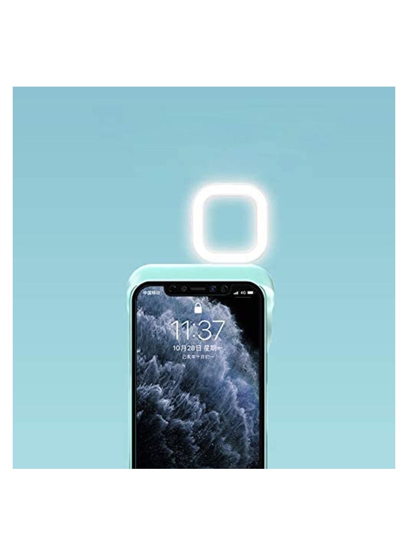 SYOSI Compatible with iPhone12/iPhone12 Pro Case, with Built in Selfie Ring Light, Light Up Case Compatible with iPhone 12 / iPhone 12 Pro - Selfie Illuminate for Women [3 Lighting Modes] - White - Image 4