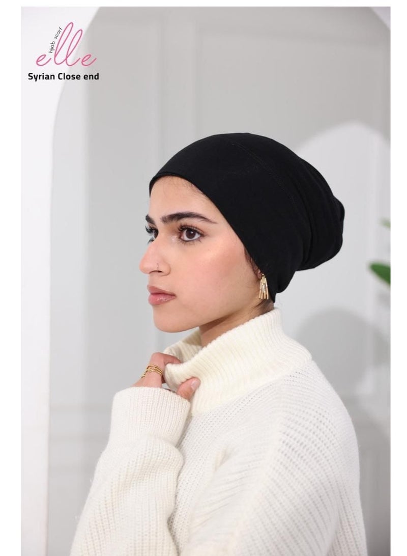 بندانه بونيه قطن مقفولة بدون خياطة للمحجبات – مريحة وخفيفة للتغطية اليومية والأناقة