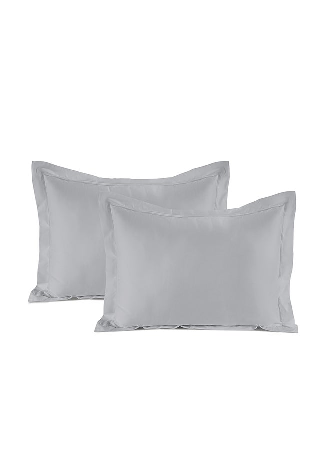 Cottage Cottage 2 pcs grey percale cotton pillowcases 50*90 cm   200 thread count