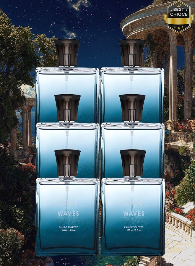 Waves 6 Pieces Waves Perfume For Men 100ml EDT - Image 1