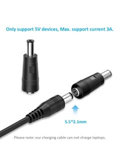 ماركة غير محددة كابل طاقة USB إلى DC 5 فولت، كابل شحن عالمي 5 فولت بطول 1 متر مع 11 موصلات قابلة للتبديل محول لـ كاميرا ويب، راوتر، بنك طاقة، لعبة، مسجل، مكبر صوت بلوتوث  - Image 4