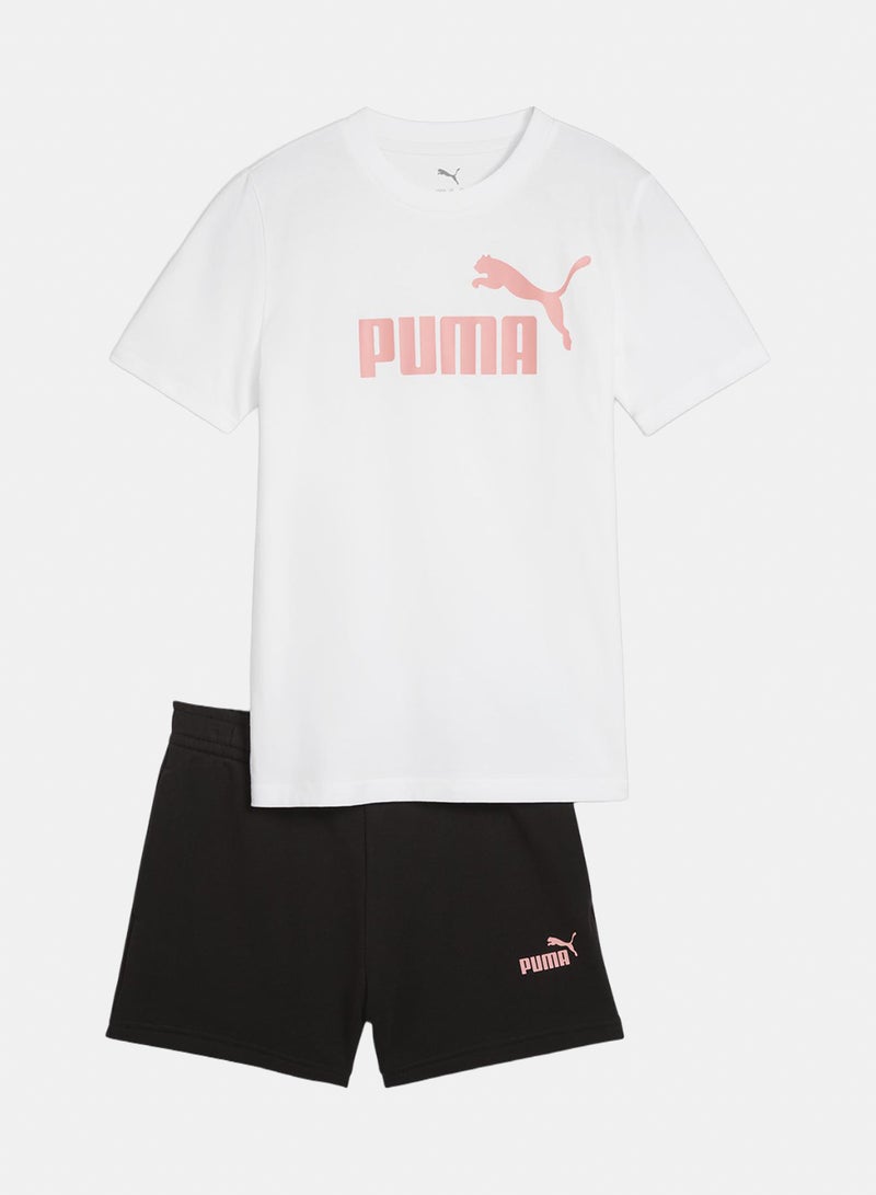 PUMA Ess No.1 Logo Tee And Shorts Set G - Image 1