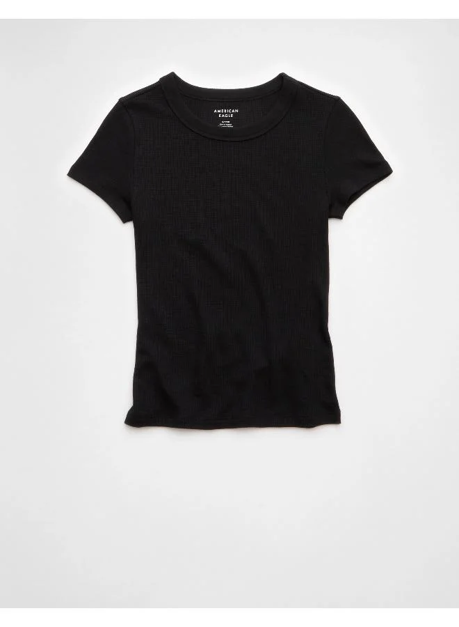 American Eagle AE Waffle Hey Baby Tee