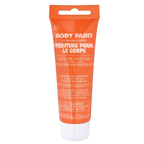 Amscan 39007605 Non Toxic Cream Based Full Body Paint 34 Oz Orange - Image 1