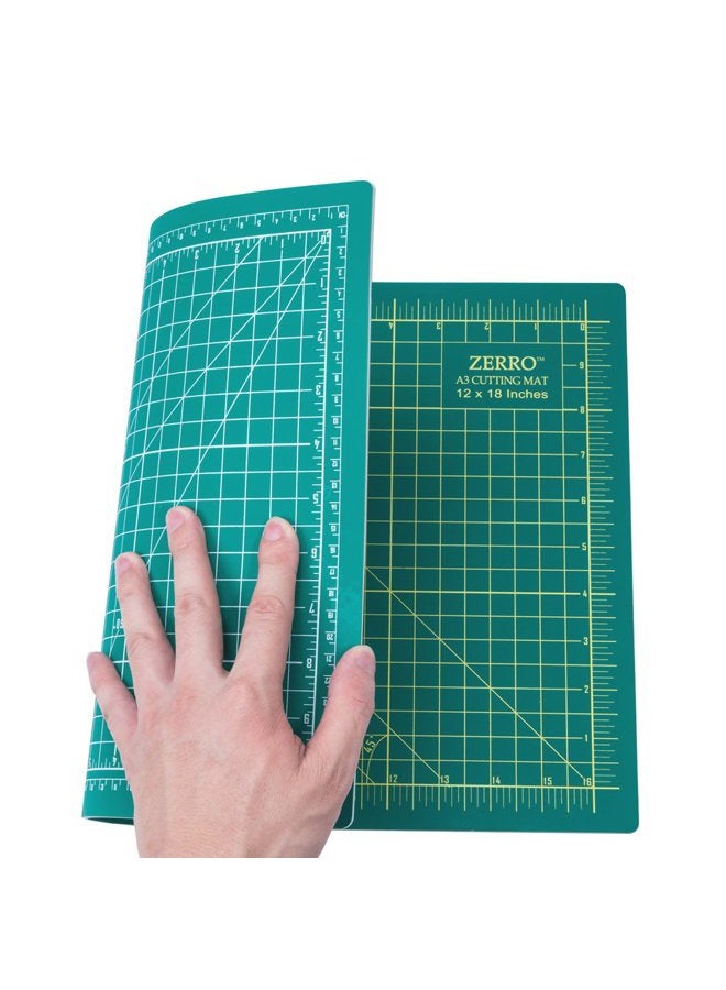 ZERRO Self Healing Cutting Mat Double Sided Durable 5-Ply 12" x 18" (A3)… - Image 1