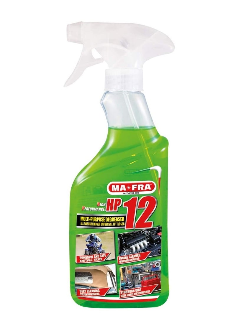MA-FRA HP12 Universal Multipurpose Degreaser With Active Formula Heavy Duty Industrial All Purpose Cleaner Suitable For Any Kind Of Surface Powerful And Safe On The Treated Parts Size 500ml  - Image 1