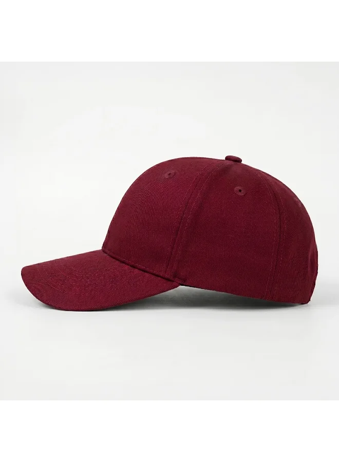 Mobcos Mobcos 100% Cotton Adjustable Baseball Cap Dark Red Unisex Dad Hat for Running, Sports & Outdoor Activities