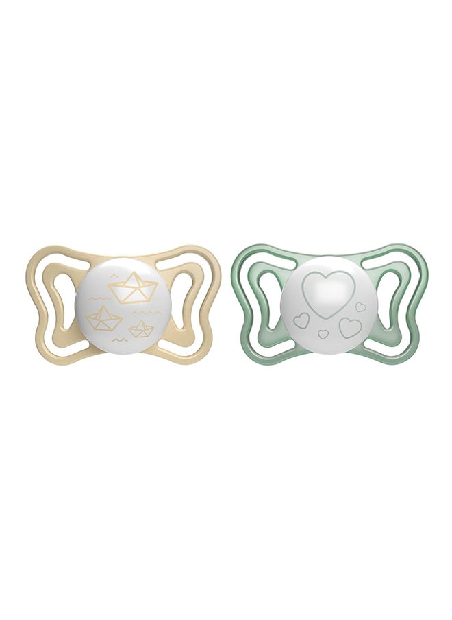 Chicco Pack Of 2 Physioforma Light Silicone Soother, 2 - 6 M  - Image 1