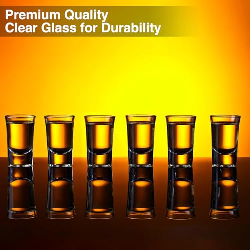 Ruckae 12 Pack 1 OZ Shot Glasses Set with Heavy Base Clear Shot Glasses Bulk for Vodka Tequila Whiskey Liquor - Image 4