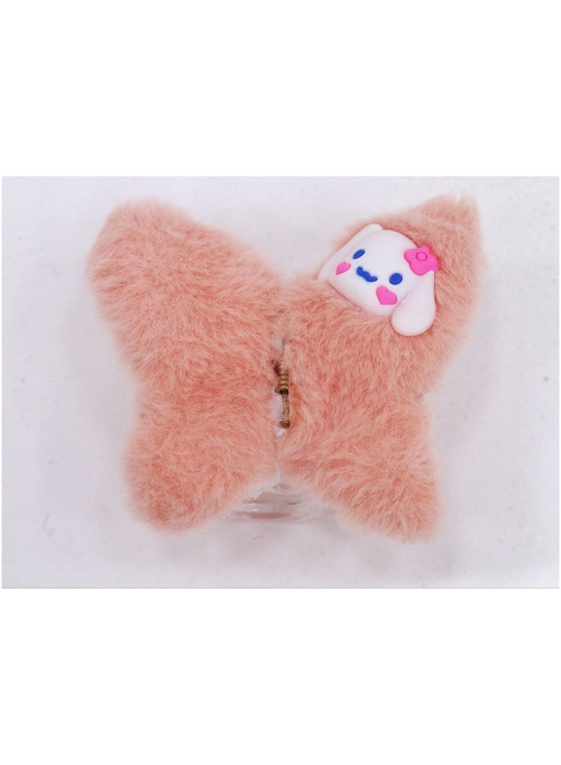 Generic An elegant butterfly-shaped fur clip in orange, adding a touch of beauty and sophistication to your hairstyle. Specially designed to give you stability and comfort all day long, and suit different looks  - Image 2