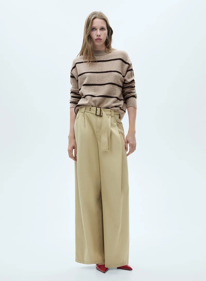 مانجو Striped Crew Neck Sweater