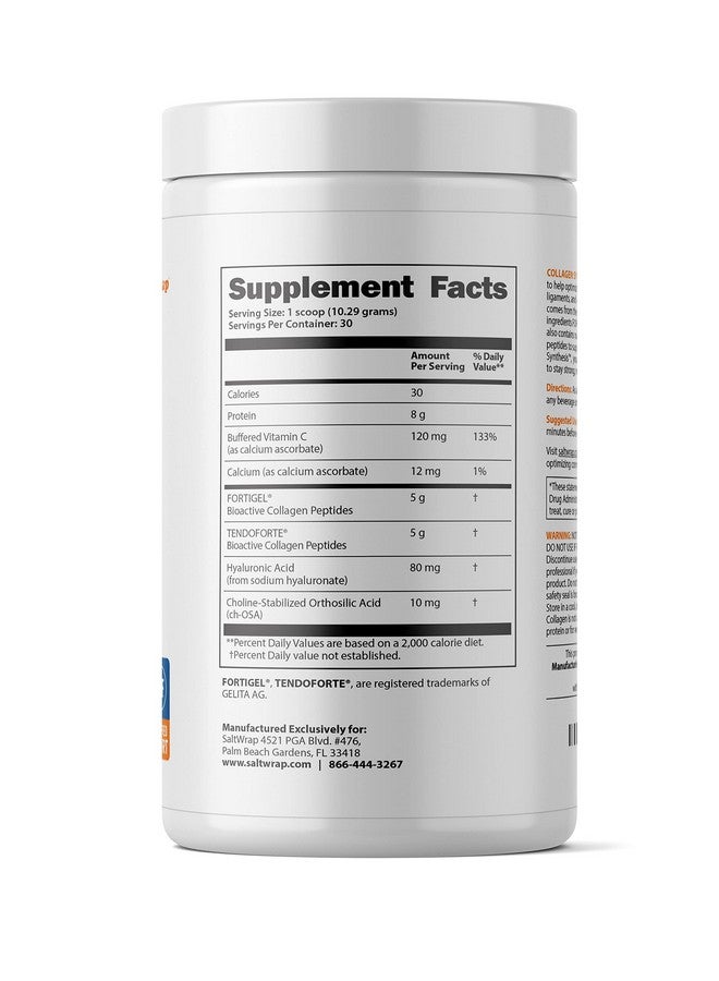 SaltWrap مكمل الكولاجين للمفاصل مع مسحوق الكولاجين المعتمد من NSF Fortigel Tendoforte لتجديد المفاصل والأوتار والأربطة والغضاريف قبل وبعد التمرين كولاجين ببتيدات. - Image 3