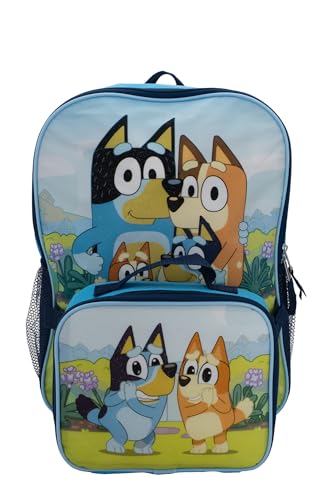 BLUEY 2 Piece Backpack Set, Pre school Girls & Boys 16" Travel Bag, Blue - Image 2