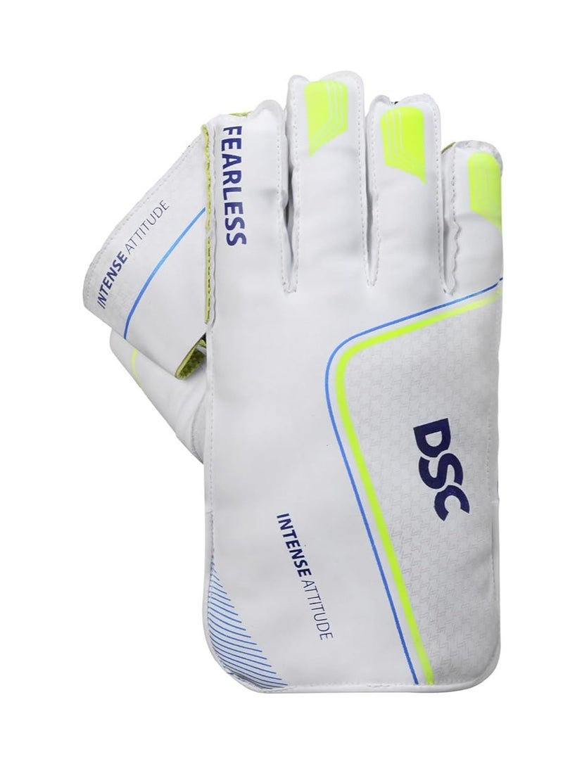 DSC Intense Attitude Leather Cricket Wicket Keeping Gloves | Superior Grip and Protection | Comfortable and Durable | High-Performance Keeping Gloves  - Image 2