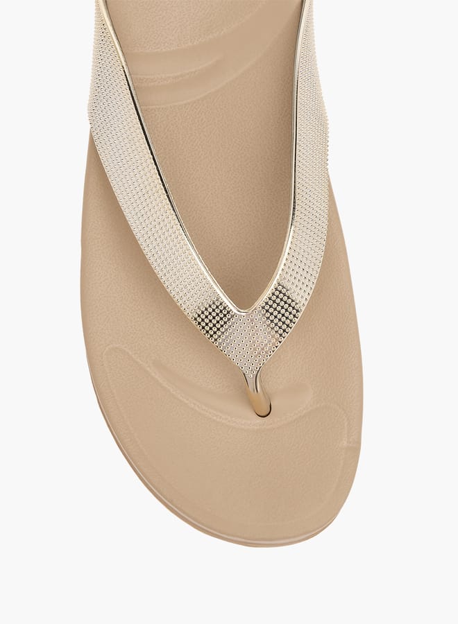 Celeste Womens Solid Slip-On Thong Slippers - Image 3